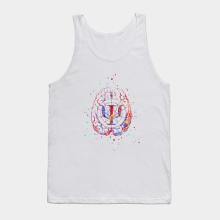 Psychology symbol and brain Tank Top